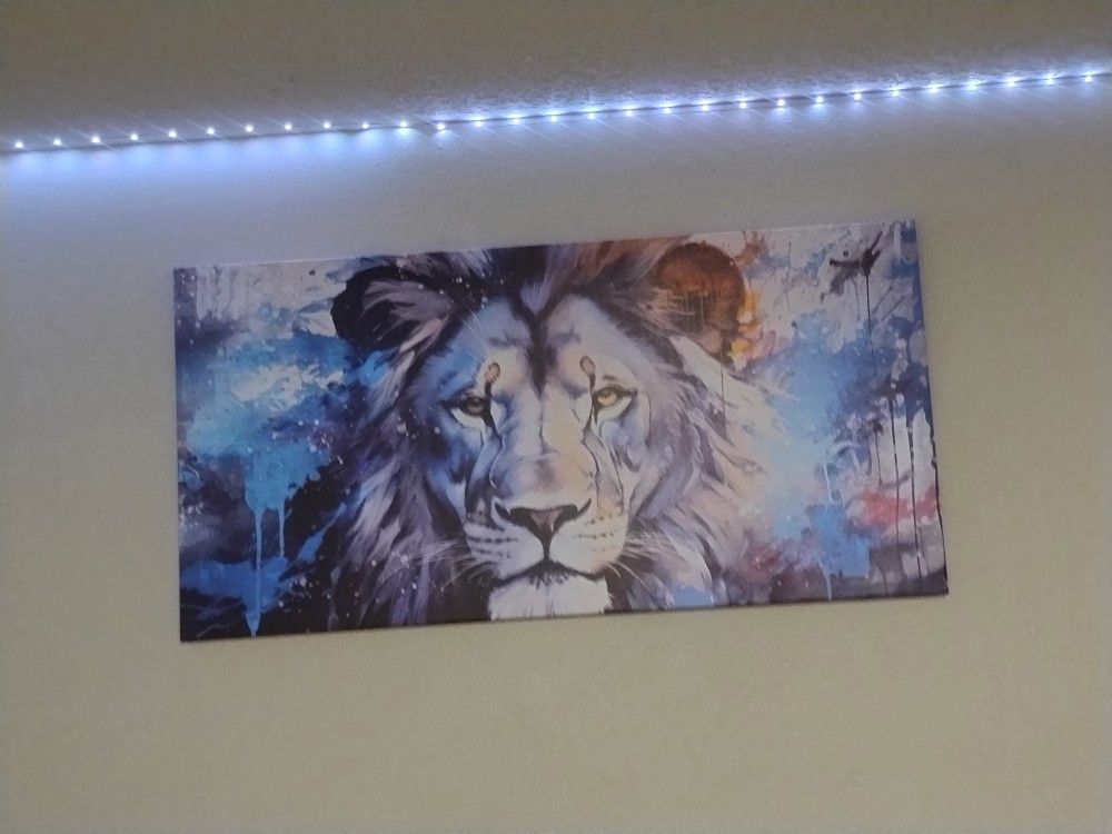 Lion Canvas Wall Art 48Lx24W
