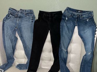 3 Pairs Name Brand Jeans - American Eagle & Hollister Size 00/1