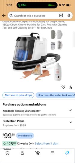 Portable carpet and upholstery for deep cleaner