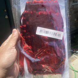 Red Metallic Tinsel Foil Fringe Curtains