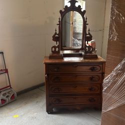 Antique Dresser With Mirror