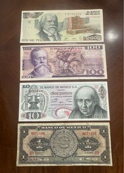 Vintage Mexican notes