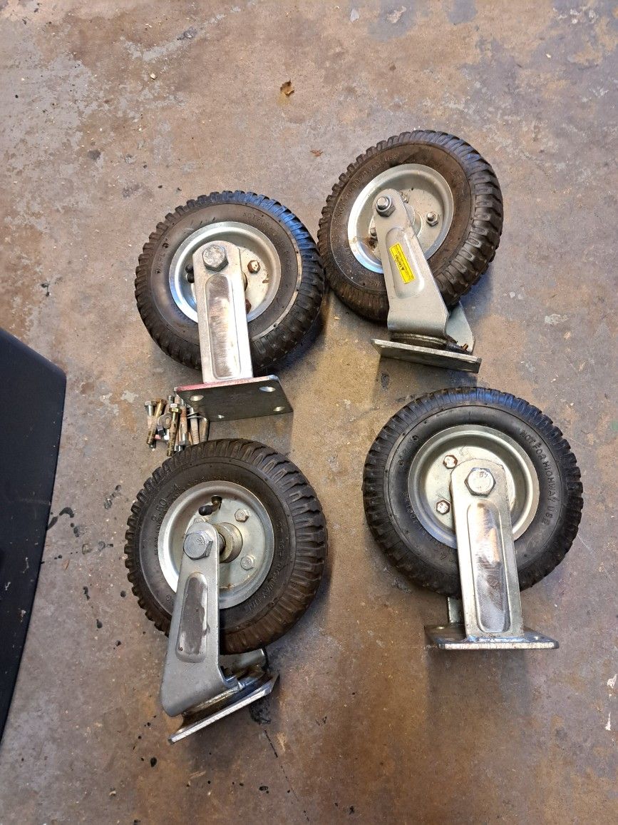 Set Of 4 Wheels With Hardware