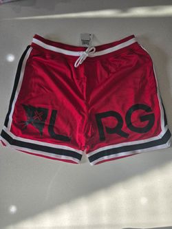 LRG red mesh shorts
