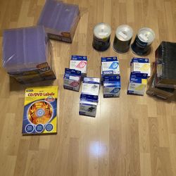 CD Printing Setup 300 Recordable CDs & 350 Jewel Cases CD Labels $99