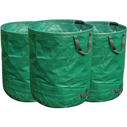 3 Pack 72 Gallon Garden Waste Bags, Reusable Leaves Bags for Patio, Yard, Trash Can
