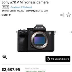 Sony A7rv a7r5 camera body