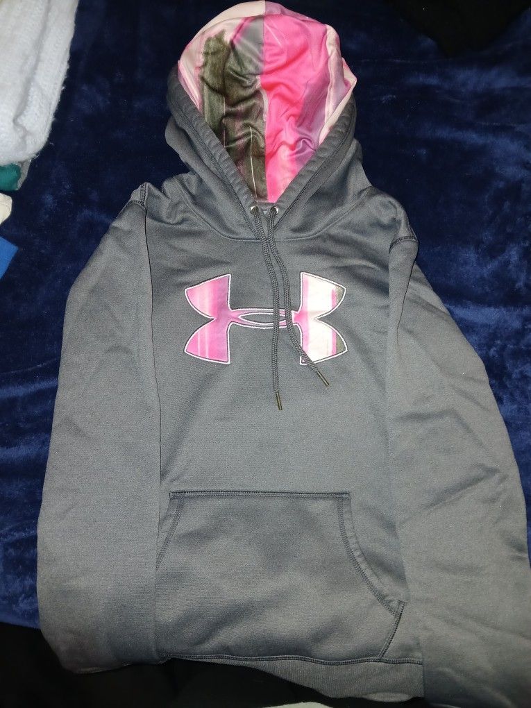 Grey And Pink Camo Hoodie