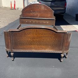 Antique Wood Queen Bedframe
