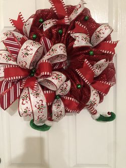Red joyful Christmas wreath for Holliday’s