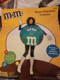Green M&M  Halloween Costume One Size 