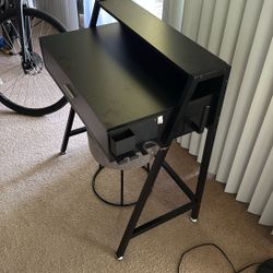 Vanity with attachable mirror and stool 