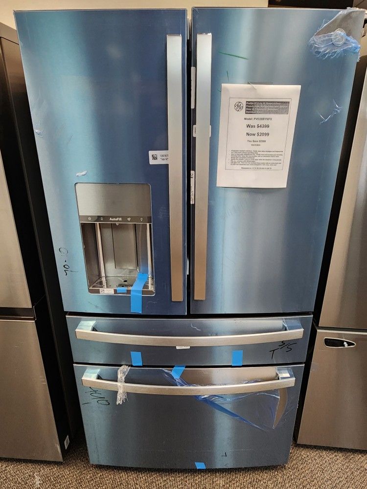 Profile 27.9 cu. ft. Smart 4-Door French Door Refrigerator with Door-in-Door in Fingerprint Resistant Stainless Steel