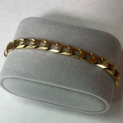 14k flat Cuban link bracelet
