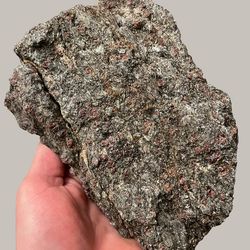 Purple And Red Garnets And Kyanite Specimen. Gemstones Crystals Rocks Minerals