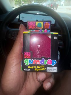 NeeDoh Schylling Authentic Gumdrop Super Solid Squish Pink Stress Toy IN HAND