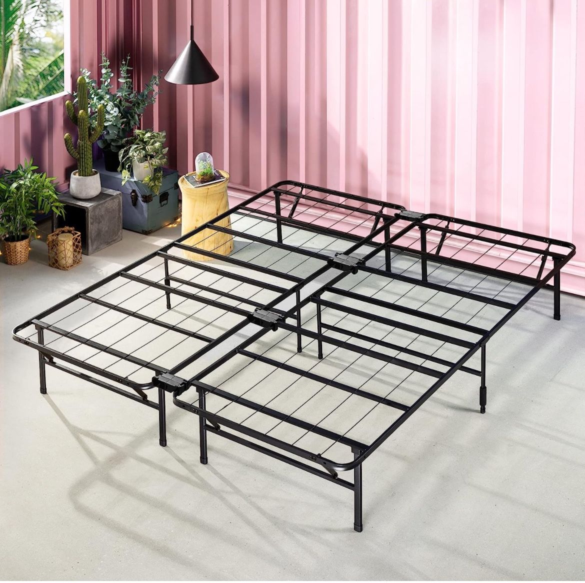 ZINUS SmartBase Tool-Free Assembly Mattress Foundation / 14 Inch Metal Platform Bed Frame / No Box Spring Needed / Sturdy Steel Frame / Underbed Stora
