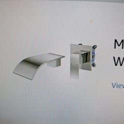Modern Brushed Nickel Bathtub  Wall Mount Faucet 