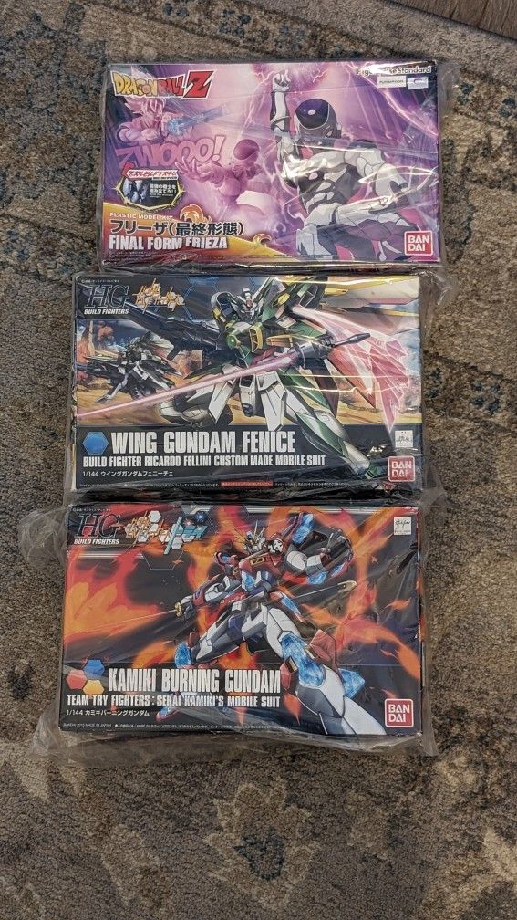 3 Gundham Bandai Model Kits