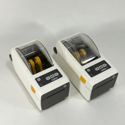 Lot of 2 Zebra ZD411 Thermal POS Barcode Label Printer ZD4AH22-D01W01EZ ~ AS-IS