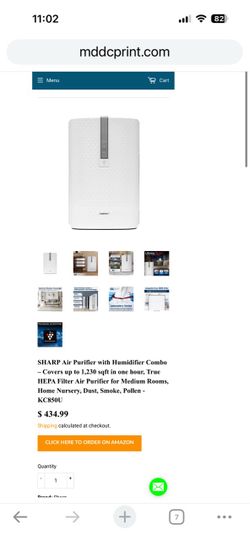 Sharp Air purifier and humidifier