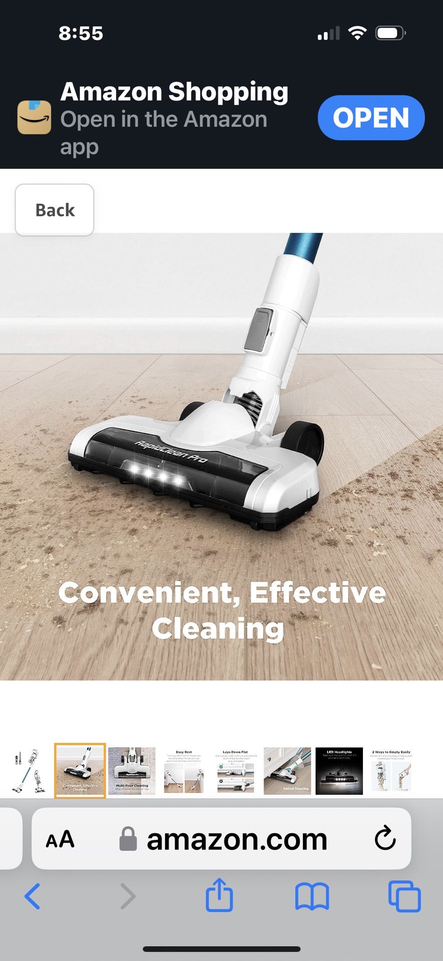 Brand New Eureka Vacuum NEC280TL RapidClean Pro Cordless Vacuum