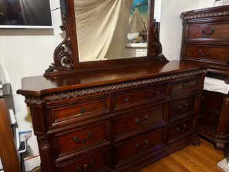 Wood Dresser with mirror