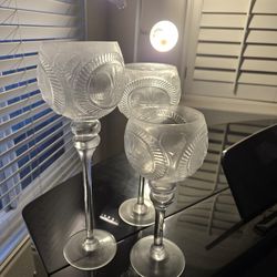Glass Candle Holders