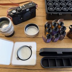 Leica MP 0.72 Black Paint, Thypoch 75mm 1.4, Film, + Extras