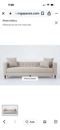 Living space modern sofa 92”