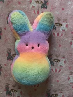 peeps bunny tye dye plush