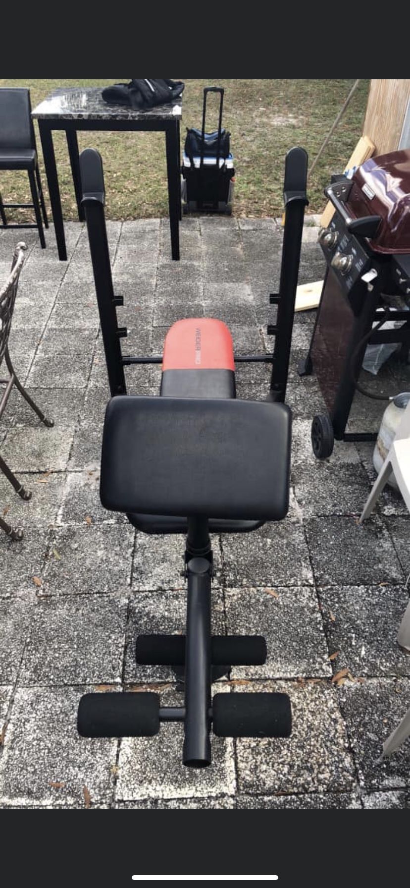 Weight Bench with weights