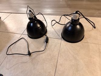 2 Reptile Heat Lamp Dome Fixtures