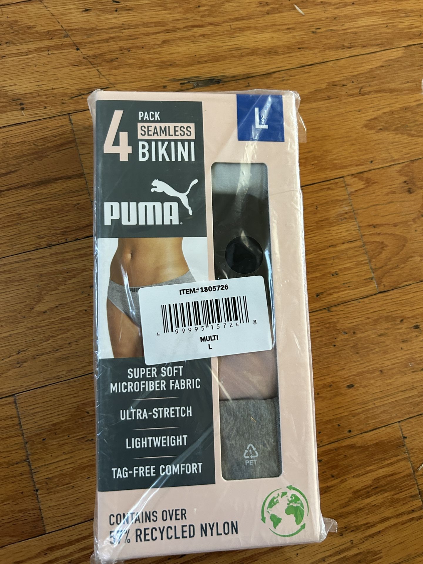 NWT Puma women seamless bikini 4 pack Size L