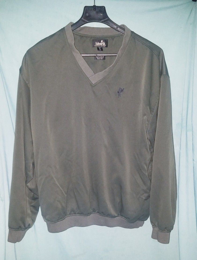 Ashworth Weather Systems Water Resistant Long Sleeve Golf Pullover Mens Large