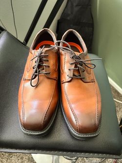 Men's Brown Leather Dress Shoes Rock Port Size 11