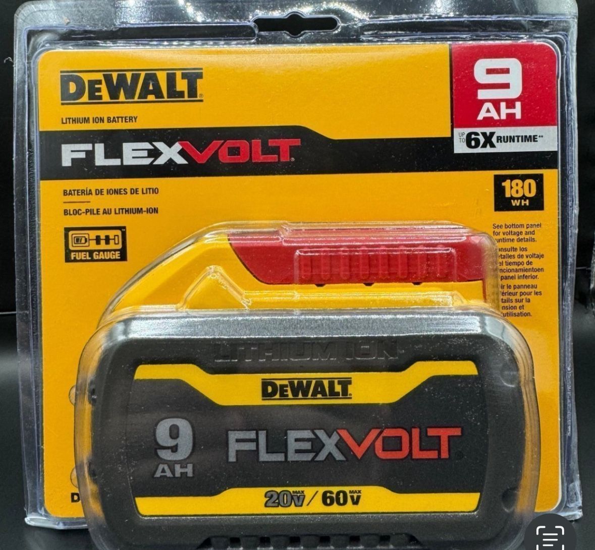 Dewalt new 9ah flex volt battery 20v-60v