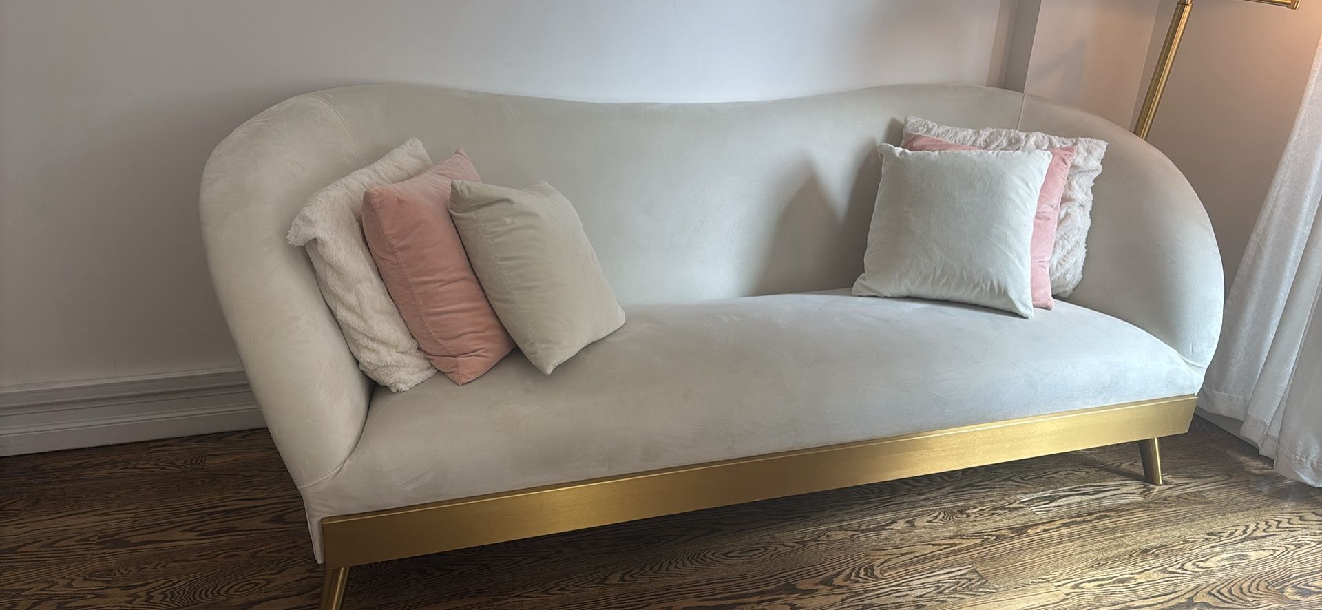 Cream Velvet Couch