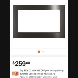 Microwave Trim Kit (GE) Black Stainless Steel