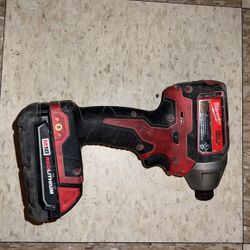 Milwaukee Brushless Impact Driver And Battery 18 Volts