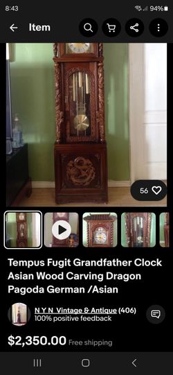 Tempus Fuget Grandfather Clock.