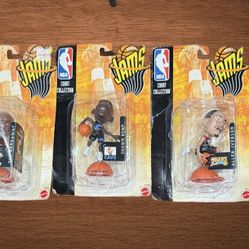 MATTEL NBA JAMS COURT COLLECTION BUNDLE OF 3 FIGURES NEW SEALED MINOR IDENTENTIONS ON PACKAGES