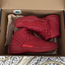 Jordan 12’s Jumpman Team II Gym Red High Tops - brand New