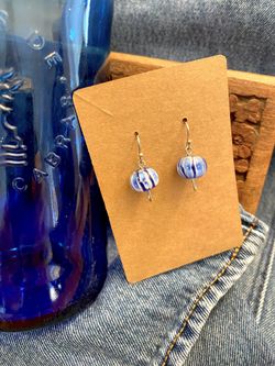 Homemade Vintage Glass Bead Earrings