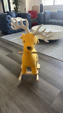 Kids Knit Deer Rocking Toy