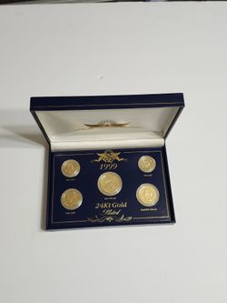 1999 U.S 24k Gold Plated Coin Set