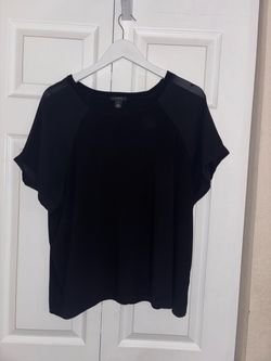 Halogen women’s black short-sleeve top