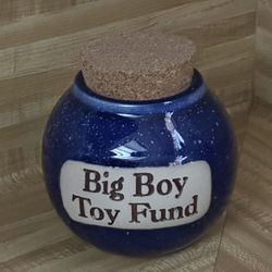 Big Boy Toy Fund Ceramic Jar