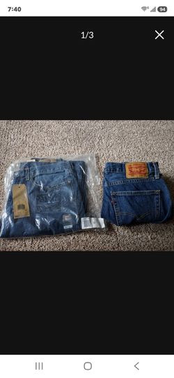 2 New Pair Men's Levis 550 Blue Jeans 34x29