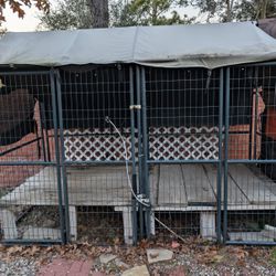 10x5 Heavy Duty Dog Kennel with Custom Wood Deck Floor
